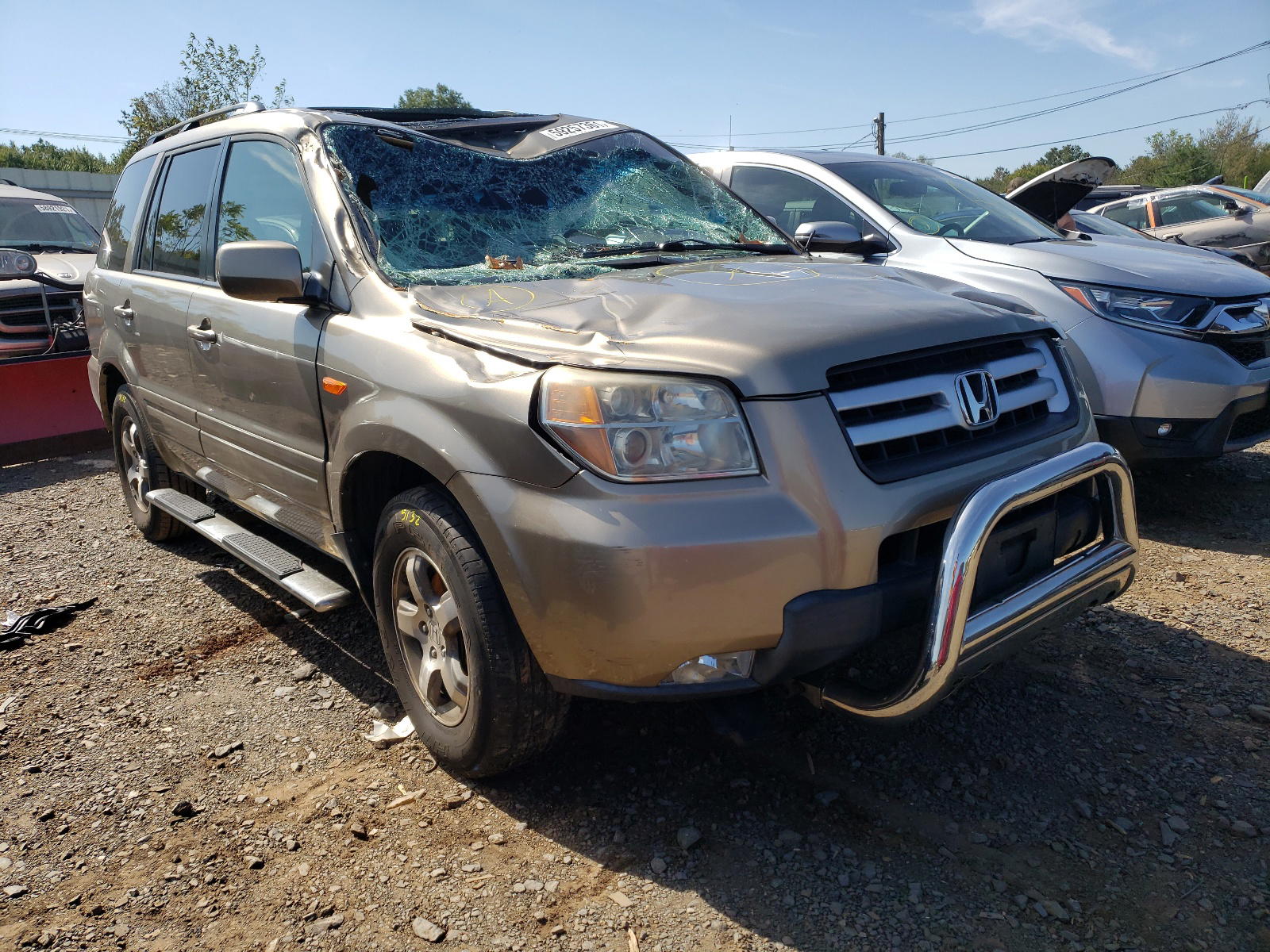 HONDA PILOT EXL 2008 with VIN 5FNYF18558B010835 - Photo from auction