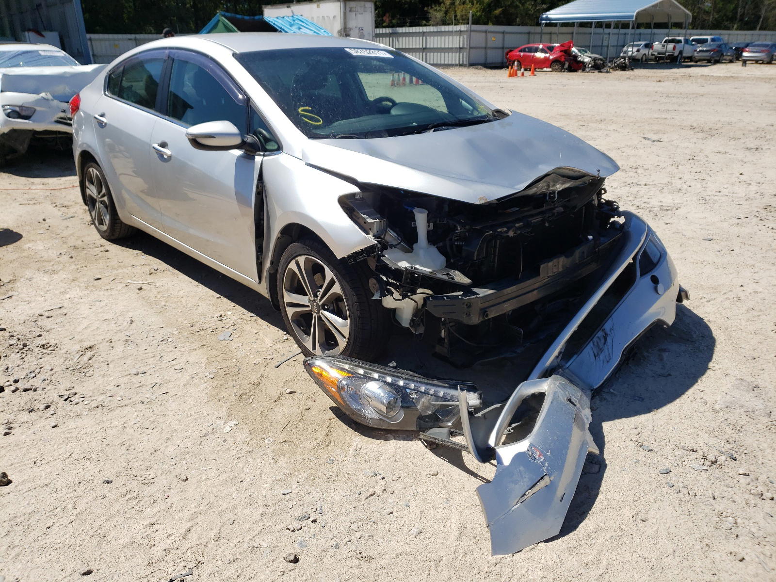 KIA FORTE EX 2014 with VIN KNAFX4A86E5105831 - Photo from auction