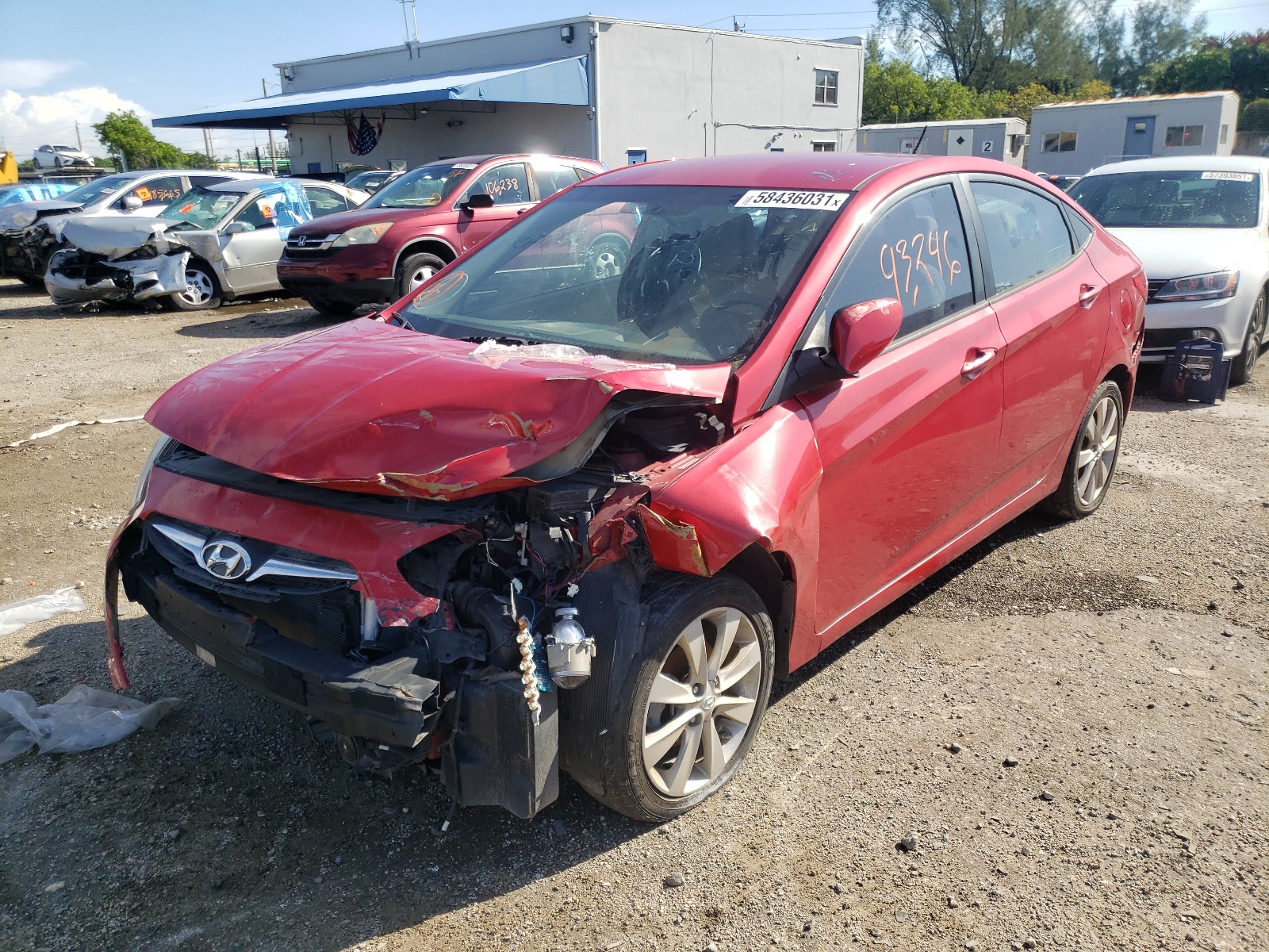 Photo 2 from auction – 2014 HYUNDAI ACCENT GLS with VIN KMHCU4AE8EU592777