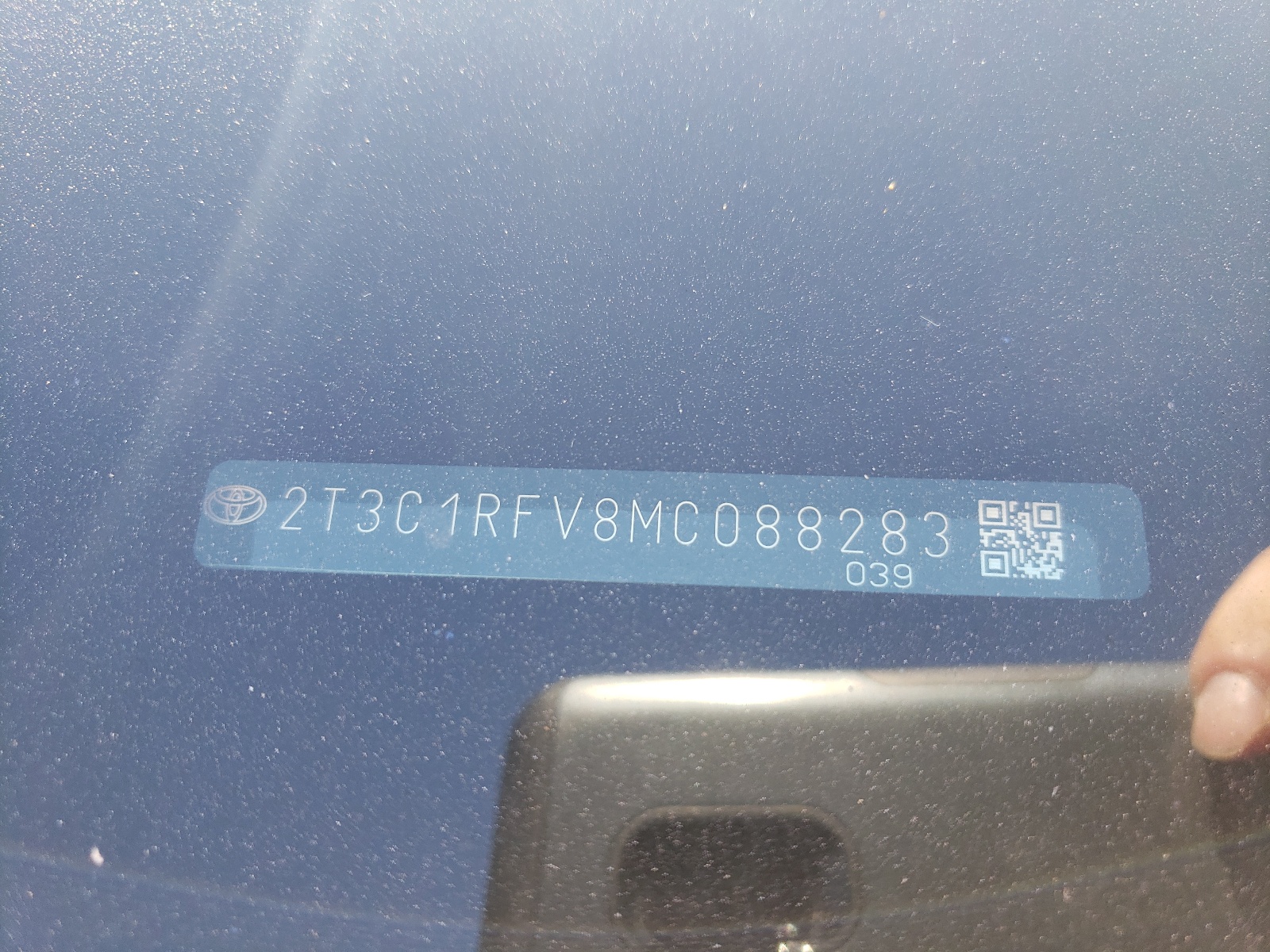 Photo 10 from auction – 2021 TOYOTA RAV4 XLE P with VIN 2T3C1RFV8MC088283