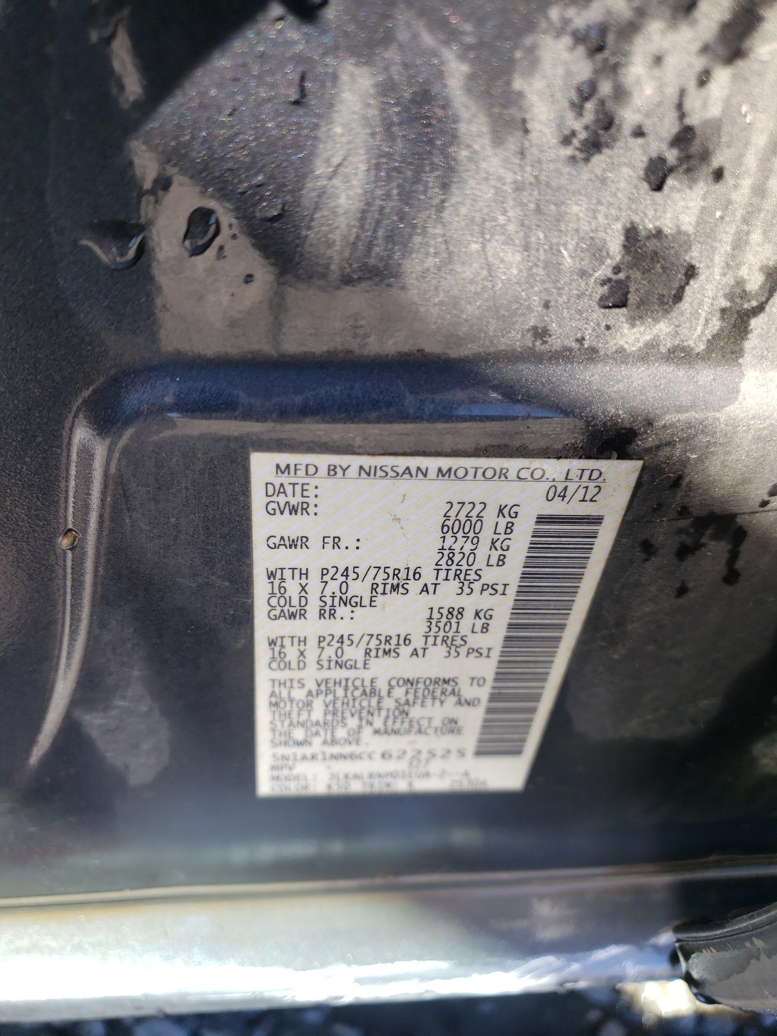 صورة رقم 10 من المزاد - 2012 NISSAN PATHFINDER مع VIN 5N1AR1NN6CC622525