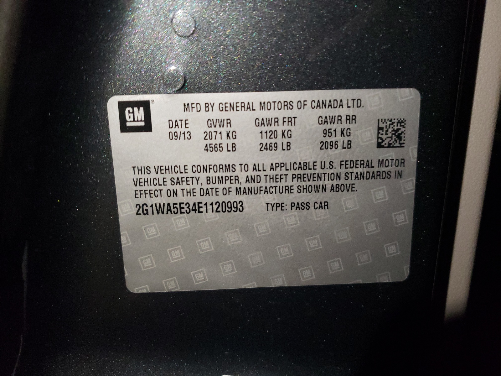 Photo 10 from auction – 2014 CHEVROLET IMPALA LIM with VIN 2G1WA5E34E1120993