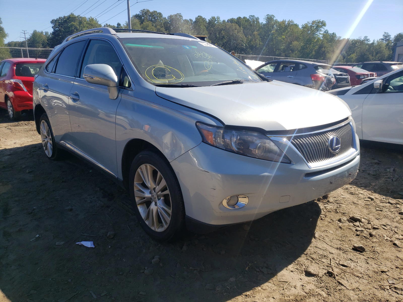 LEXUS RX 450 2011 with VIN JTJBC1BAXB2032163 - Photo from auction