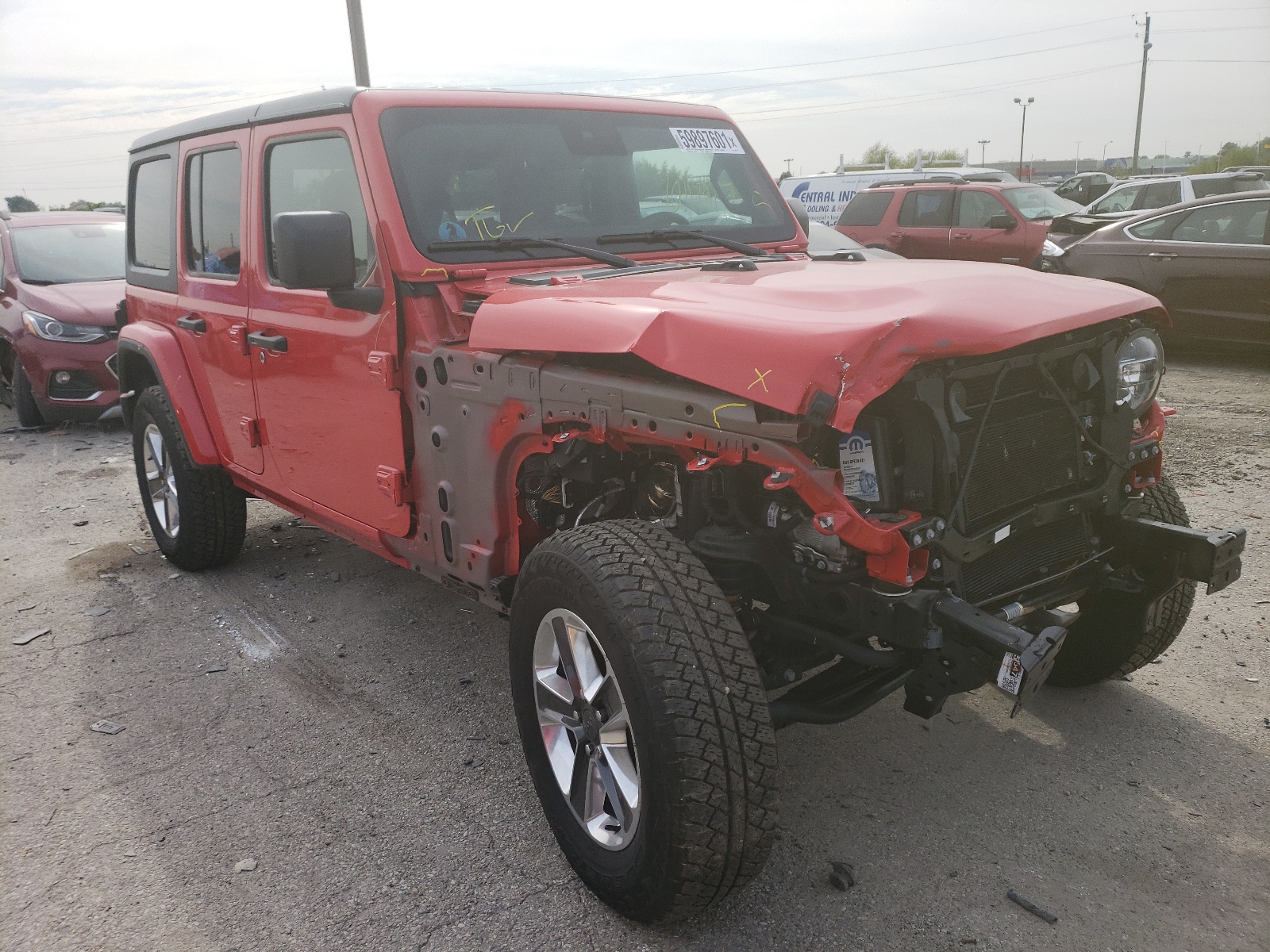 JEEP WRANGLER U 2021 with VIN 1C4HJXEG2MW503370 - Photo from auction