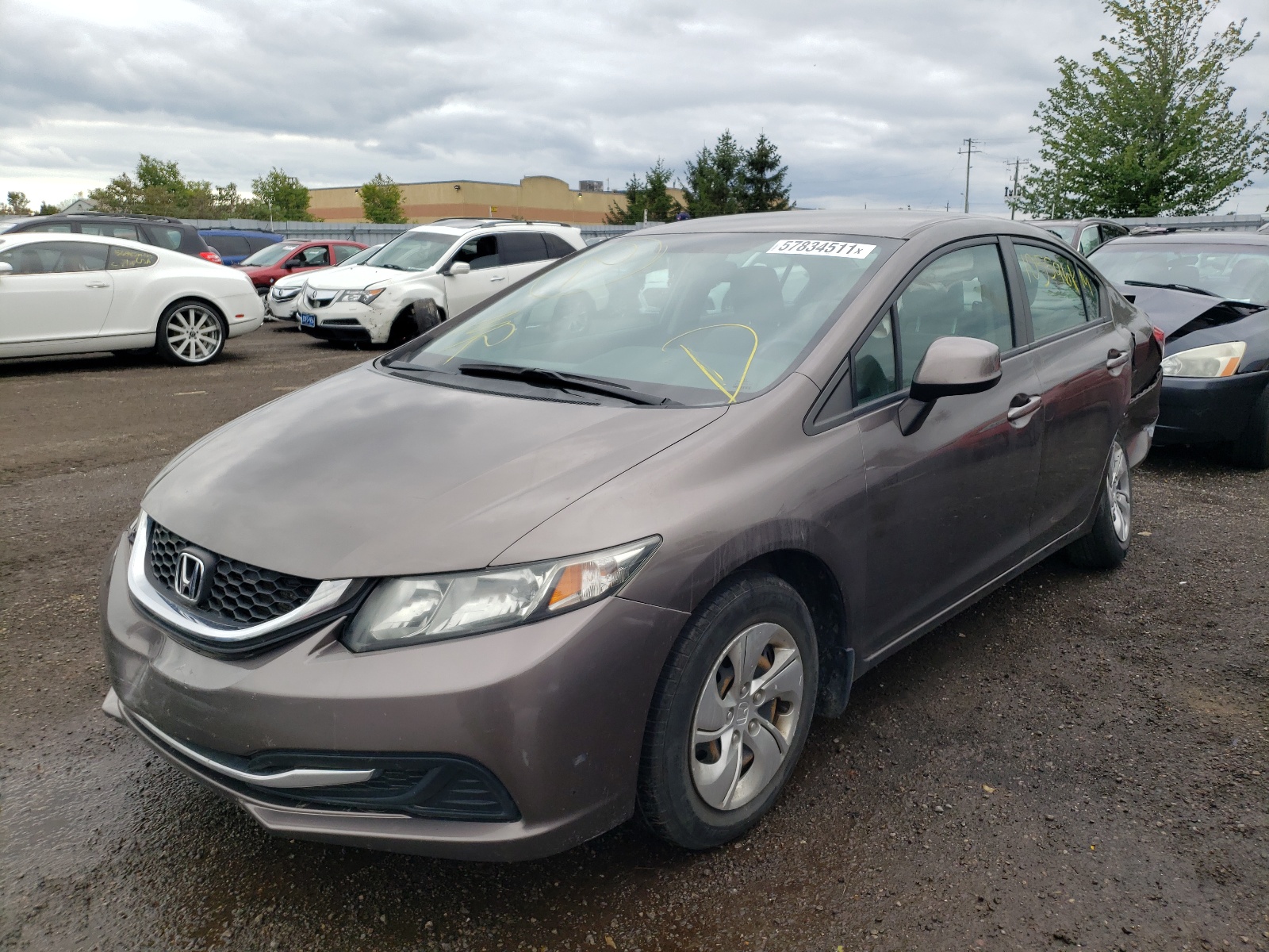 Photo 2 from auction – 2013 HONDA CIVIC LX with VIN 2HGFB2F43DH003701