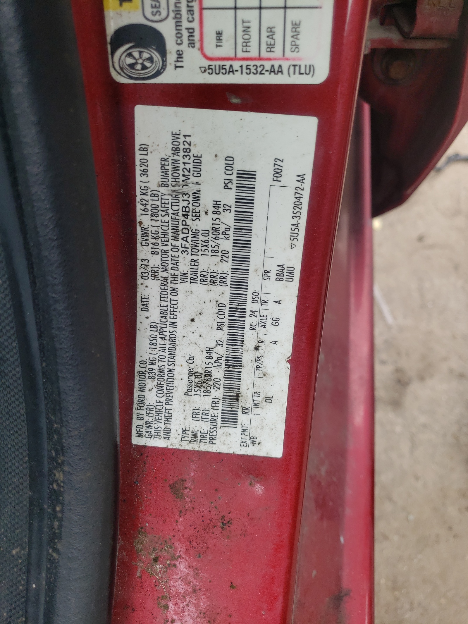 Photo 10 from auction – 2013 FORD FIESTA SE with VIN 3FADP4BJ3DM213821