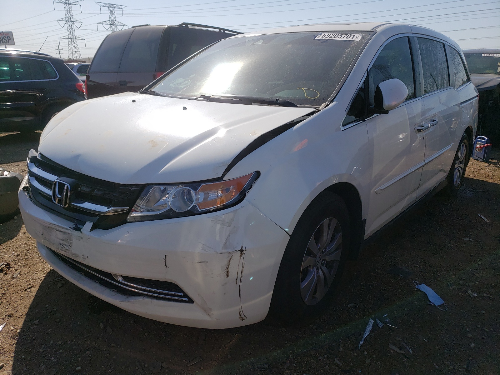 Photo 2 from auction – 2016 HONDA ODYSSEY EX with VIN 5FNRL5H66GB040387