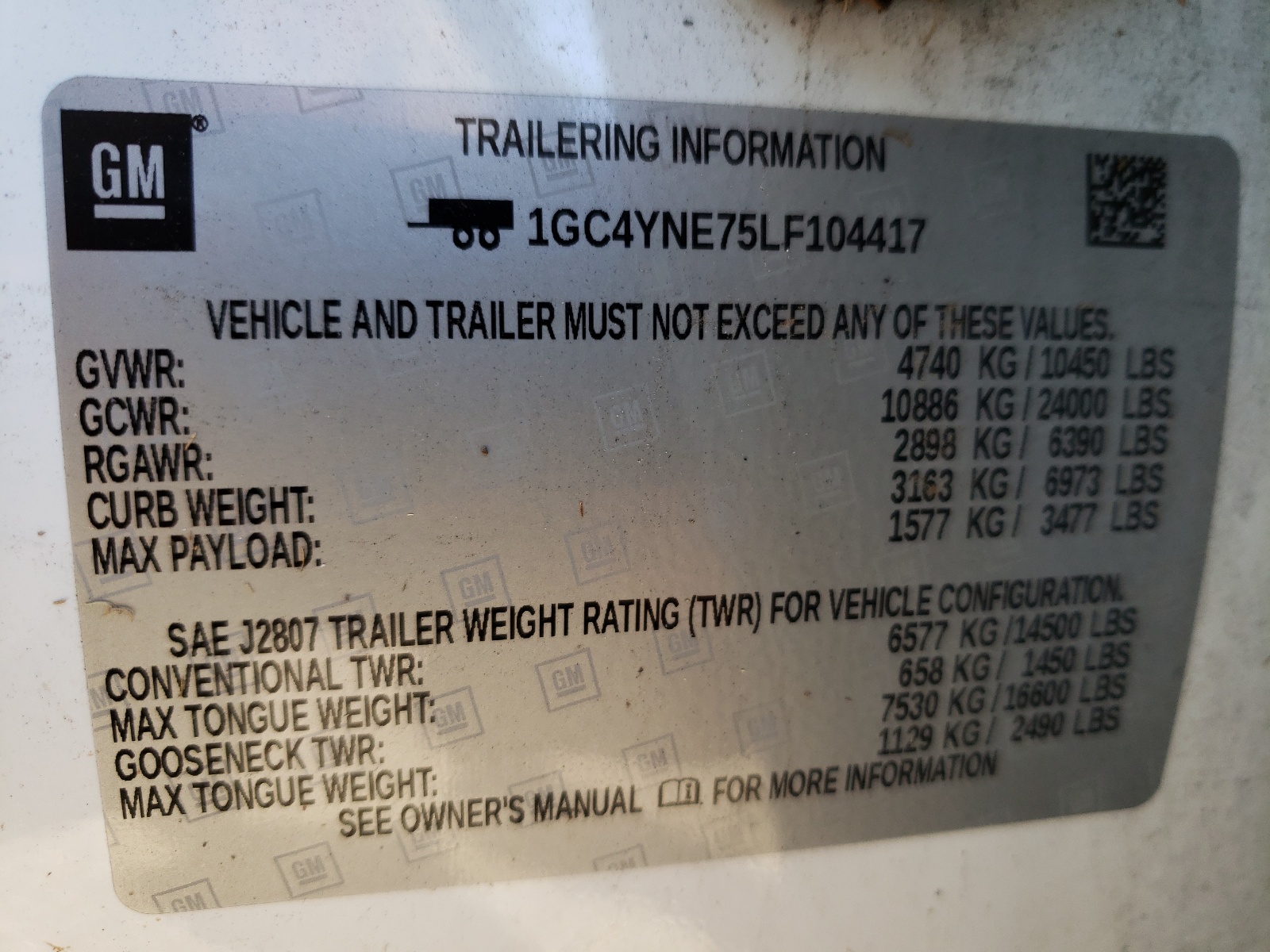Photo 10 from auction – 2020 CHEVROLET SILVERADO with VIN 1GC4YNE75LF104417