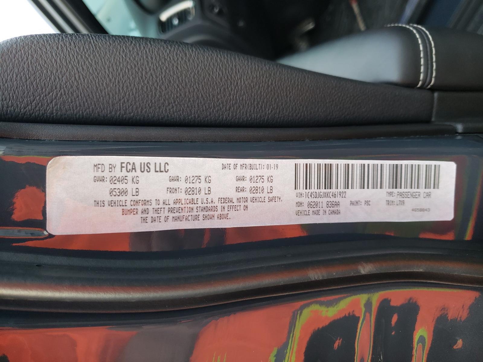 Photo 10 from auction – 2018 DODGE DURANGO SR with VIN 1C4SDJGJ2JC366625
