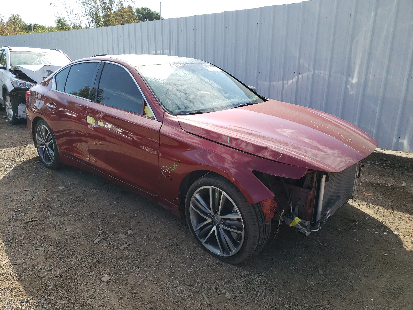 INFINITI Q50 BASE 2015 with VIN JN1BV7AR5FM403511 - Photo from auction