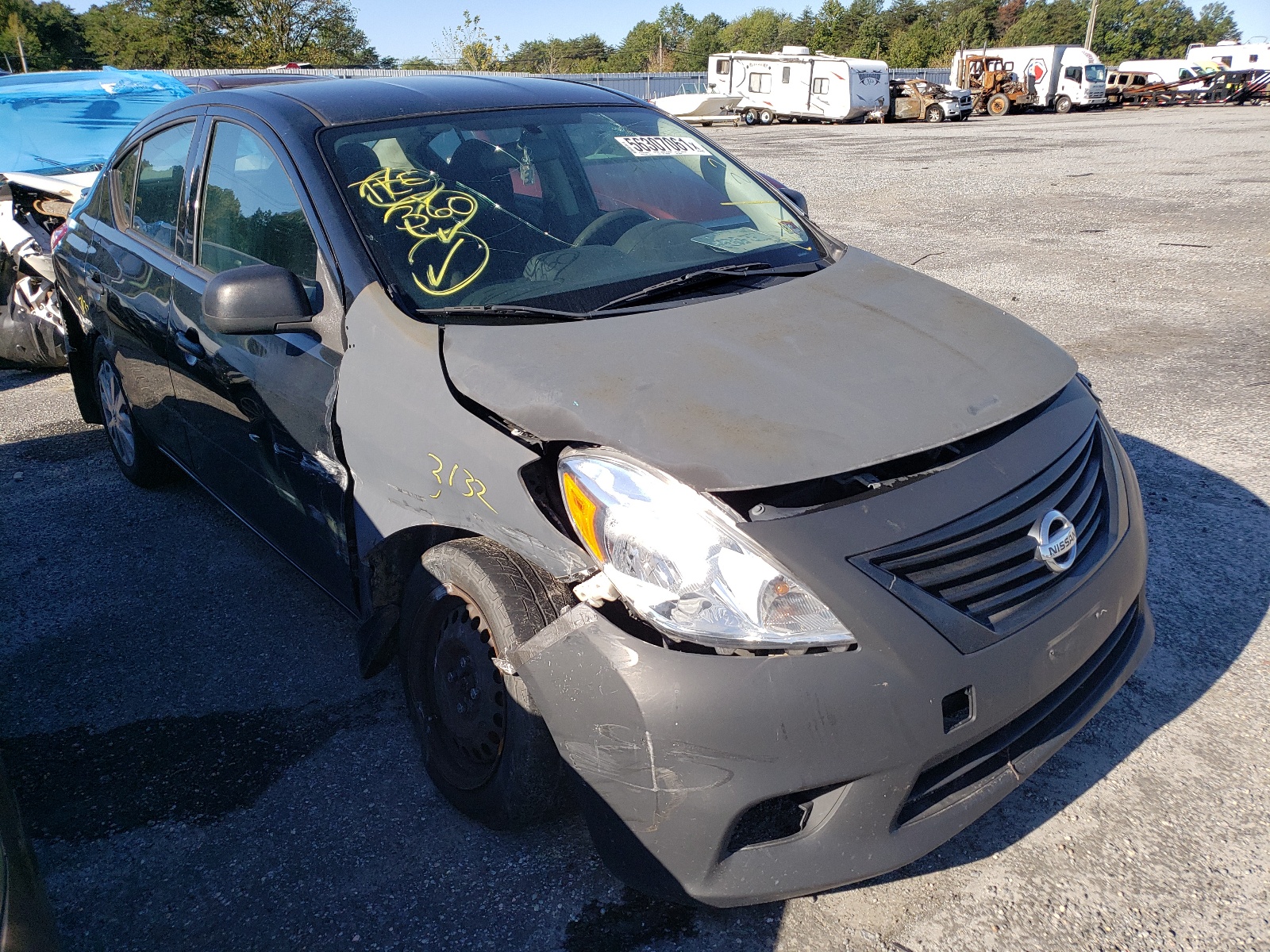 NISSAN VERSA S 2014 with VIN 3N1CN7AP9EL855666 - Photo from auction