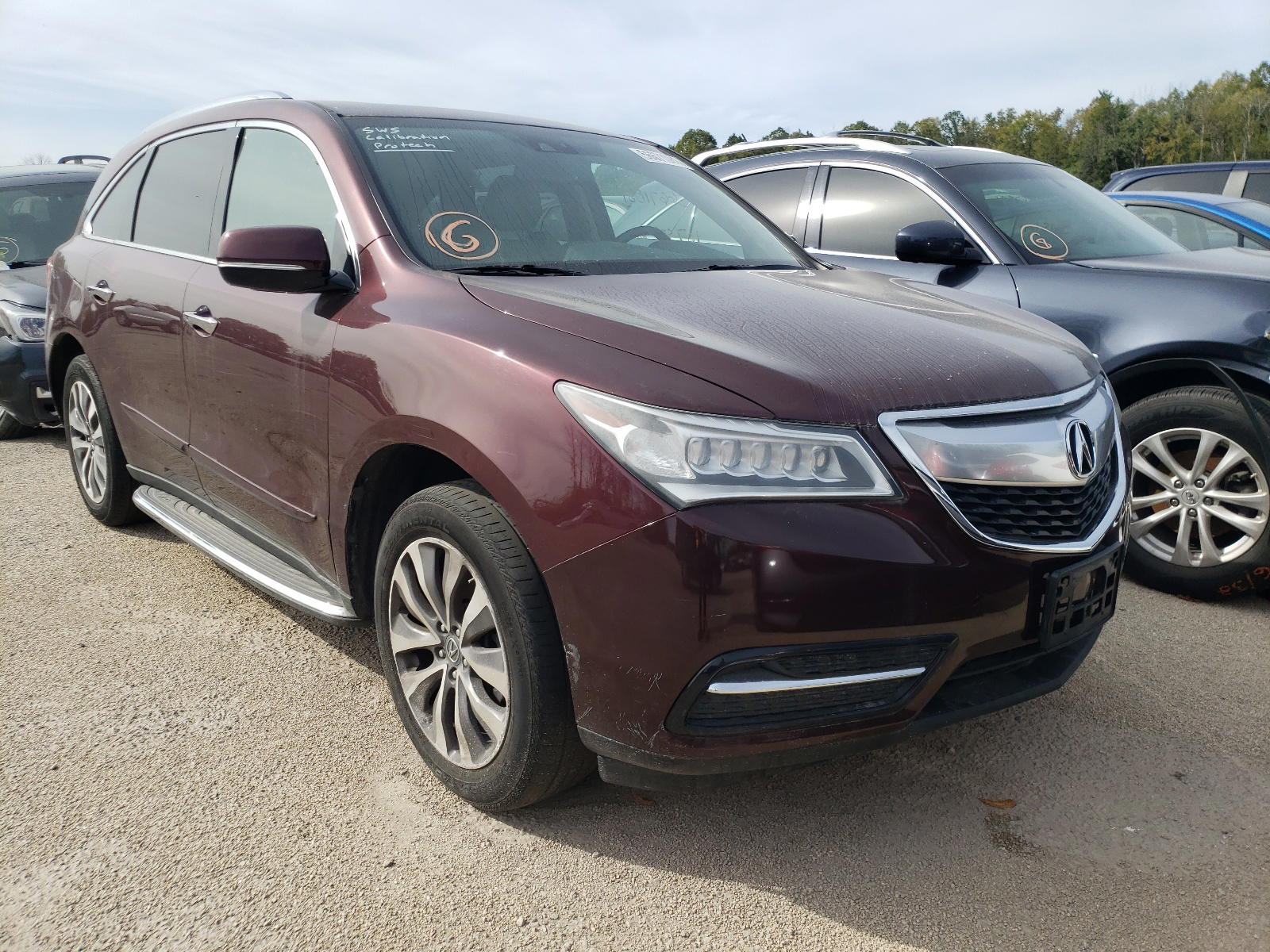 ACURA MDX TECHNO 2014 with VIN 5FRYD4H44EB007210 - Photo from auction