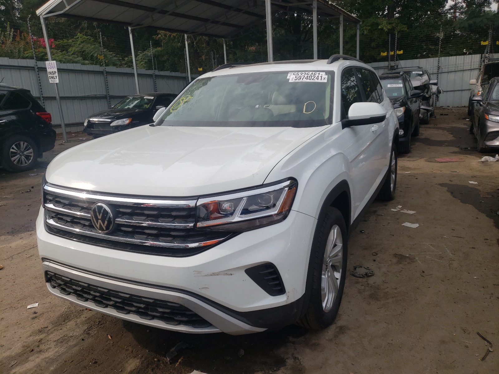 Photo 2 from auction – 2021 VOLKSWAGEN ATLAS SE with VIN 1V2JR2CA1MC592425