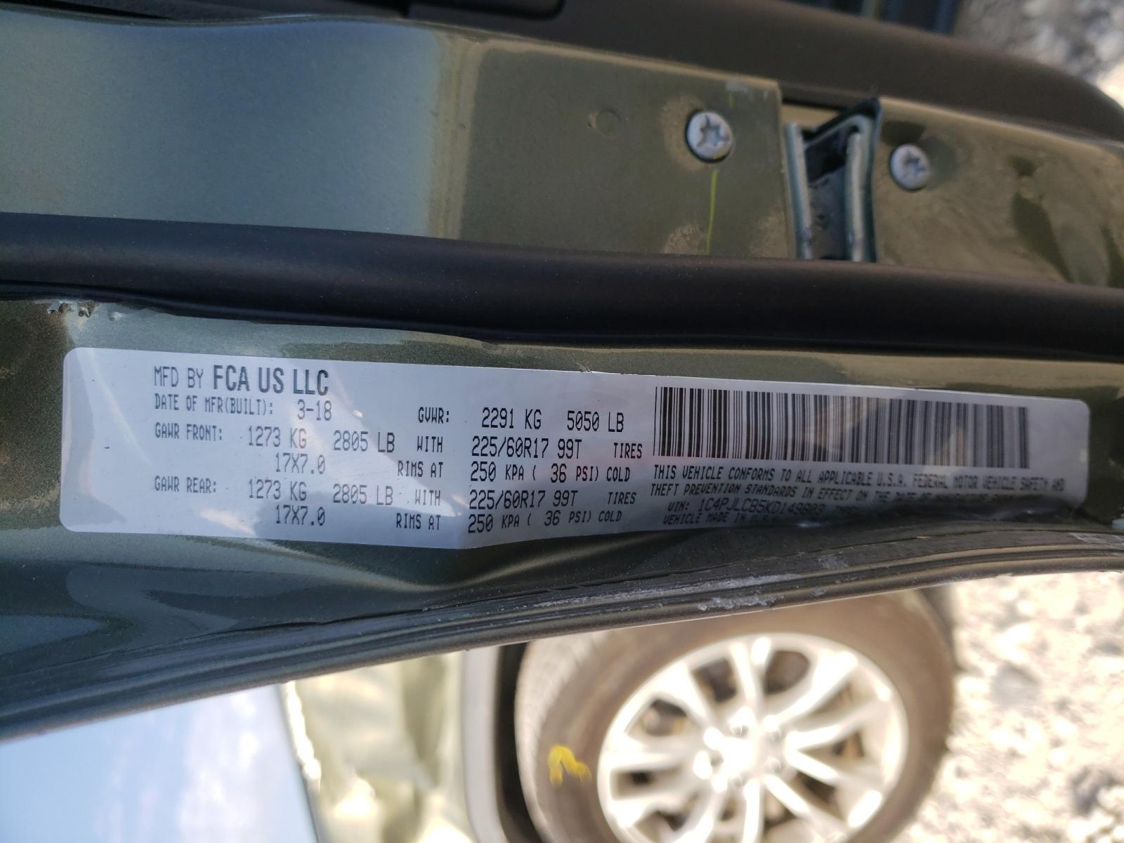 Photo 10 from auction – 2019 JEEP CHEROKEE L with VIN 1C4PJLCB5KD149803