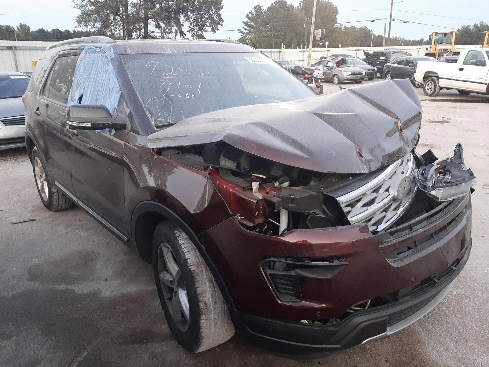 FORD EXPLORER X 2018 with VIN 1FM5K7DH1JGA78574 - Photo from auction
