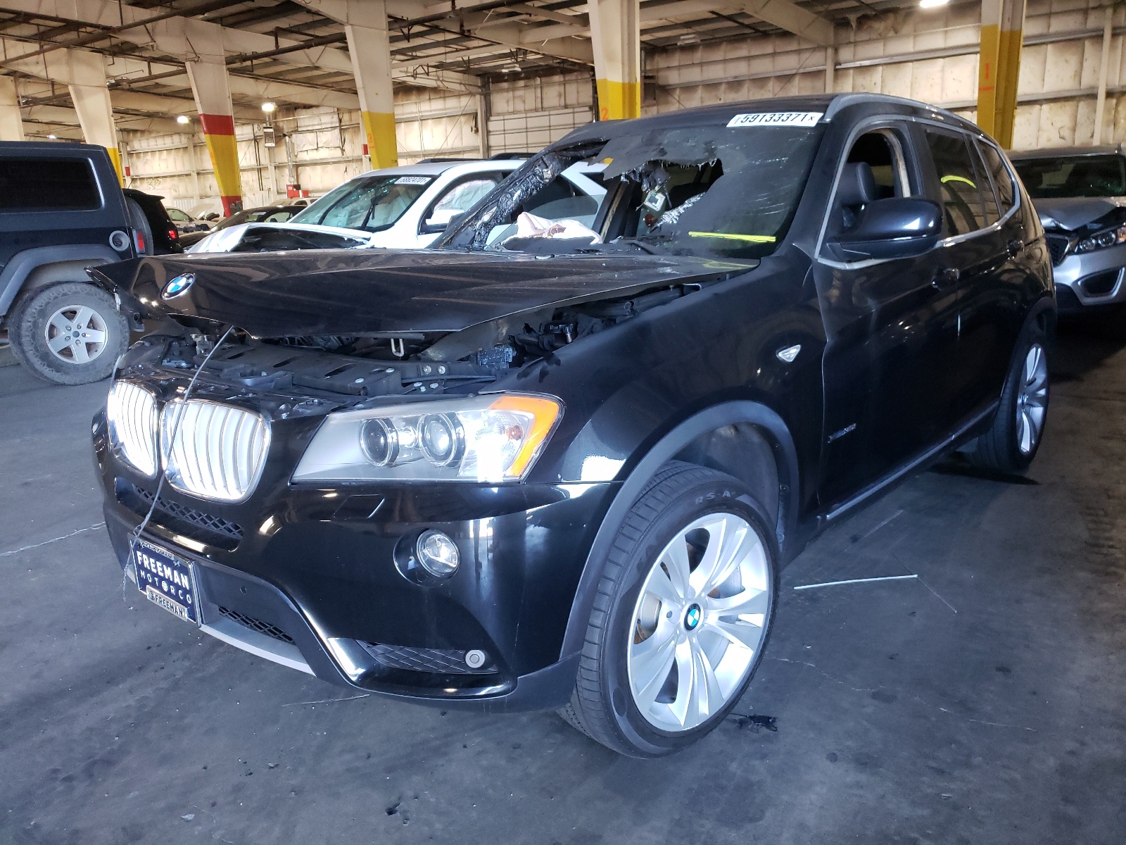 Photo 2 from auction – 2012 BMW X3 XDRIVE3 with VIN 5UXWX7C52CL737191