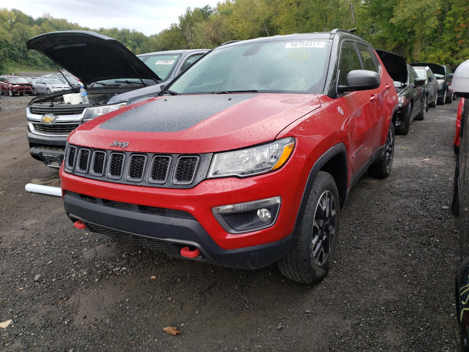 Photo 2 from auction – 2019 JEEP COMPASS TR with VIN 3C4NJDDB5KT848144