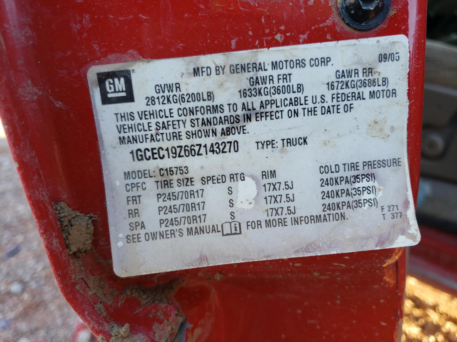 Photo 10 from auction – 2006 CHEVROLET SILVERADO with VIN 1GCEC19Z66Z143270