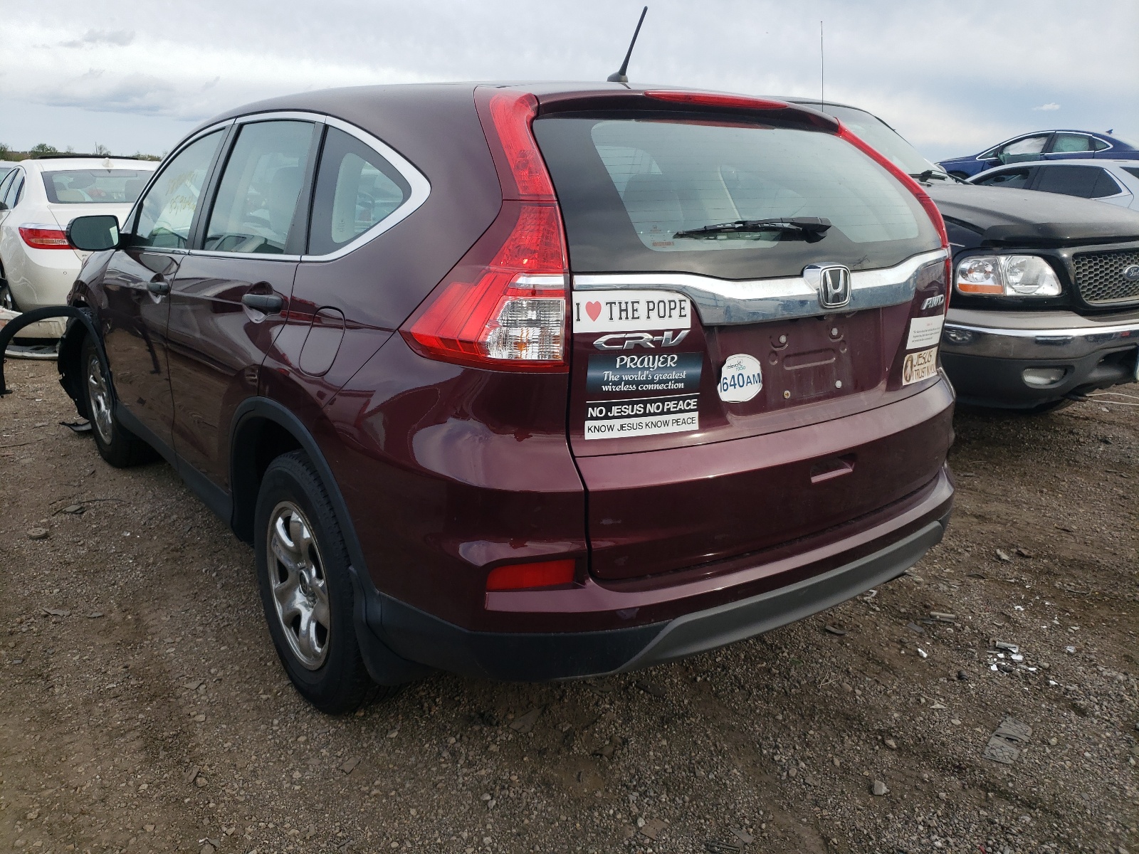 Photo 3 from auction – 2015 HONDA CR-V LX with VIN 5J6RM4H33FL046053