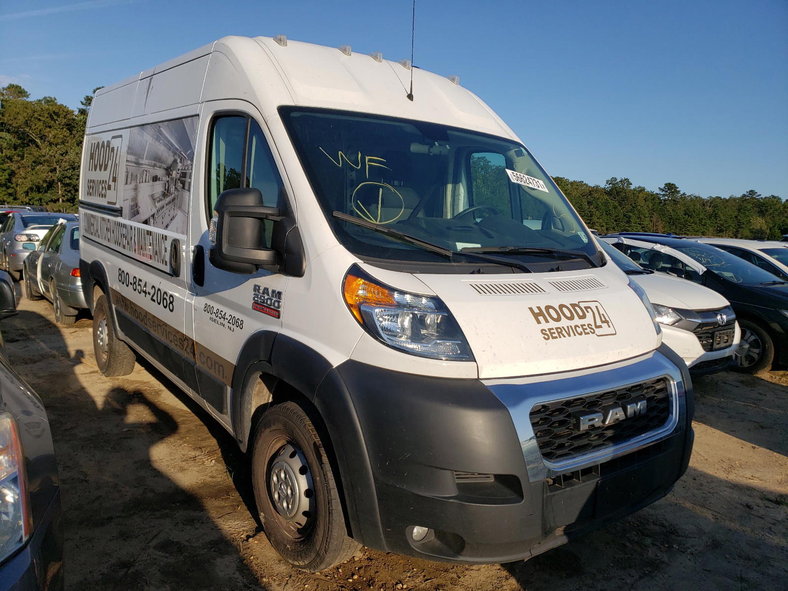 RAM PROMASTER 2019 with VIN 3C6TRVCG8KE563694 - Photo from auction