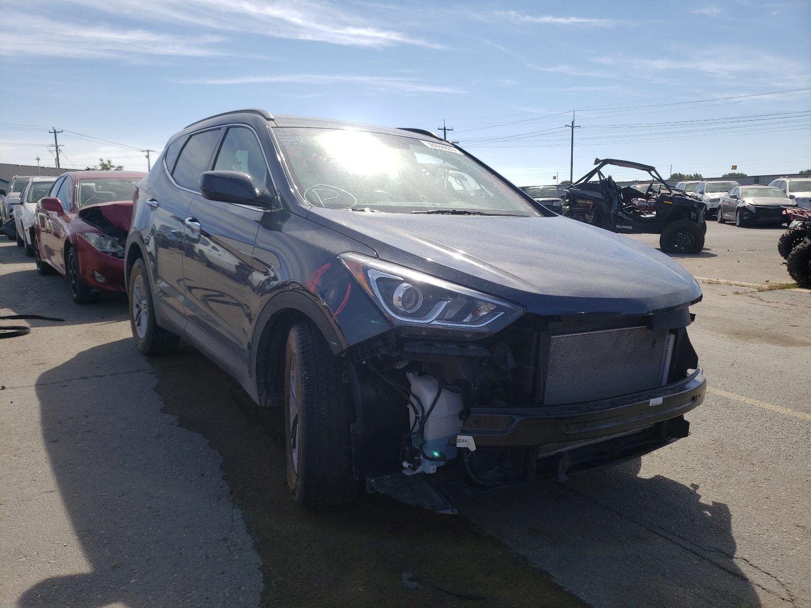 HYUNDAI SANTA FE S 2017 with VIN 5NMZU3LB7HH015312 - Photo from auction