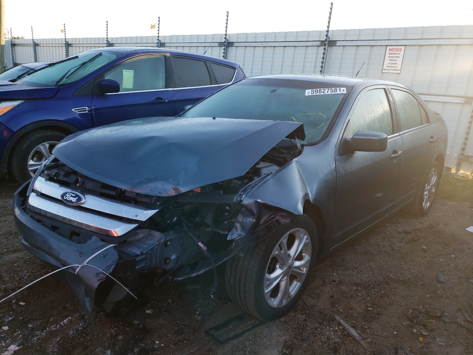Photo 2 from auction – 2012 FORD FUSION SE with VIN 3FAHP0HA2CR435821