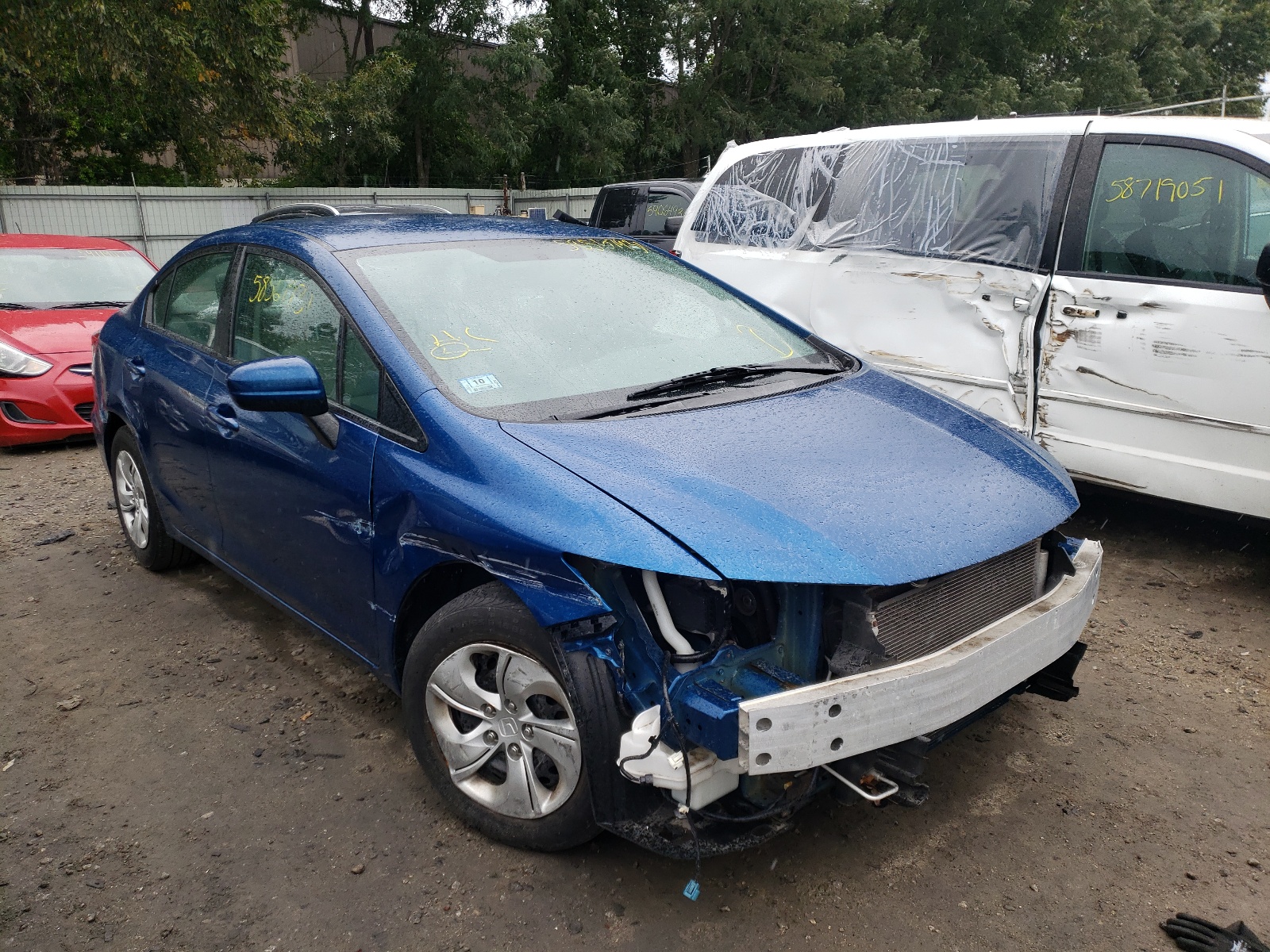 HONDA CIVIC LX 2014 with VIN 2HGFB2F56EH518749 - Photo from auction