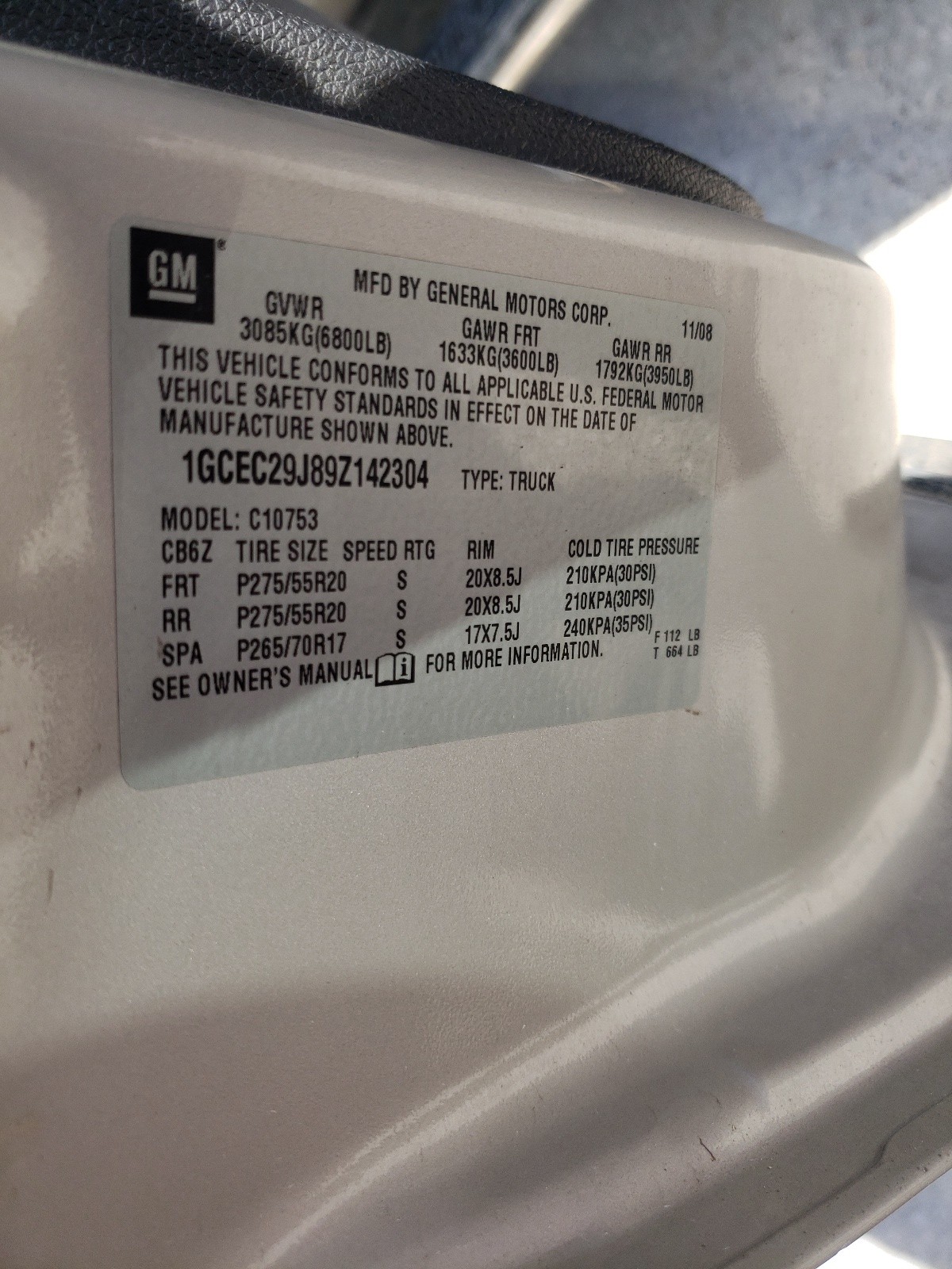 Photo 10 from auction – 2009 CHEVROLET SILVERADO with VIN 1GCEC29J89Z142304