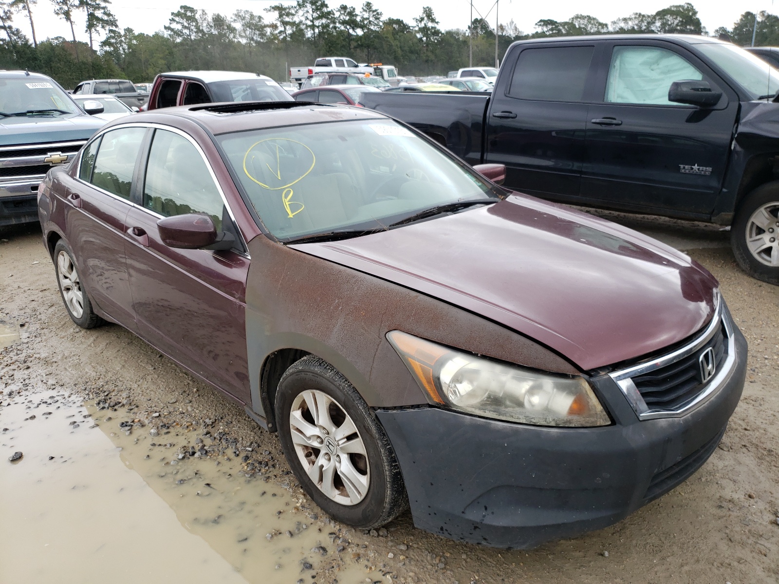 HONDA ACCORD EX 2008 with VIN JHMCP26748C031916 - Photo from auction