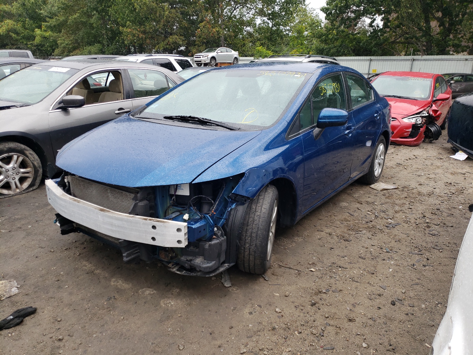 Photo 2 from auction – 2014 HONDA CIVIC LX with VIN 2HGFB2F56EH518749