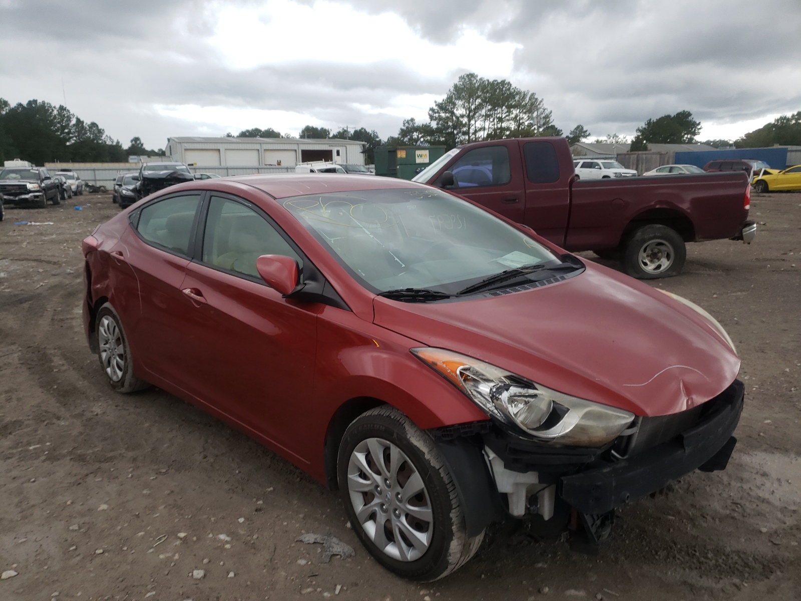 HYUNDAI ELANTRA GL 2012 with VIN KMHDH4AE0CU296335 - Photo from auction
