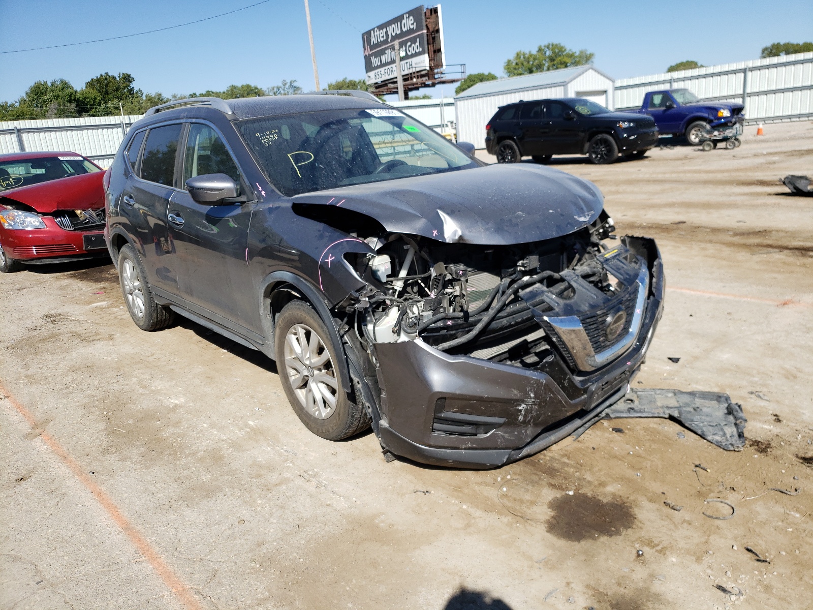 NISSAN ROGUE S 2019 with VIN KNMAT2MV4KP515140 - Photo from auction