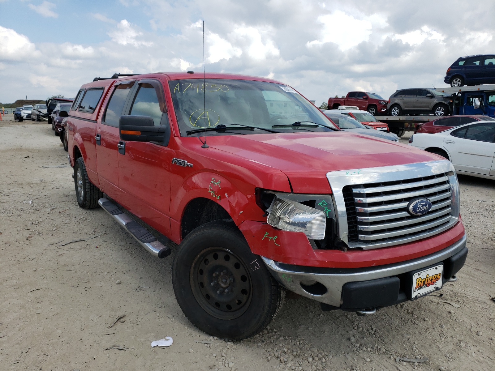 FORD F150 SUPER 2010 with VIN 1FTFW1EV7AKA74850 - Photo from auction