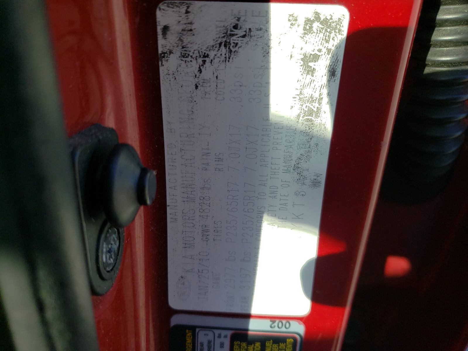 Photo 10 from auction – 2011 KIA SORENTO BA with VIN 5XYKT3A12BG022748