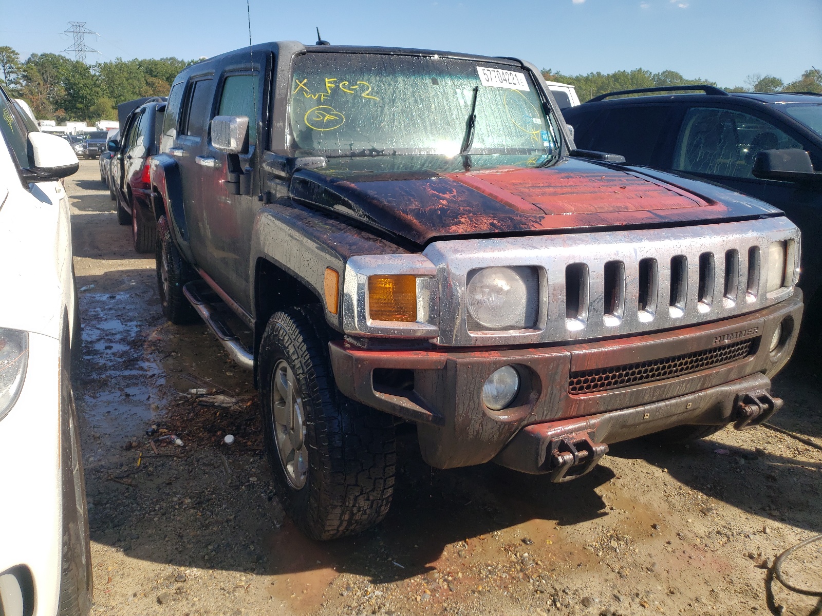 HUMMER H3 2007 with VIN 5GTDN13E378248876 - Photo from auction