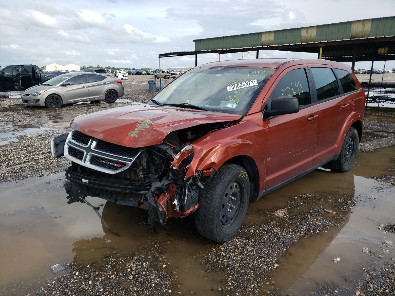 Photo 2 from auction – 2014 DODGE JOURNEY SE with VIN 3C4PDCAB9ET264638