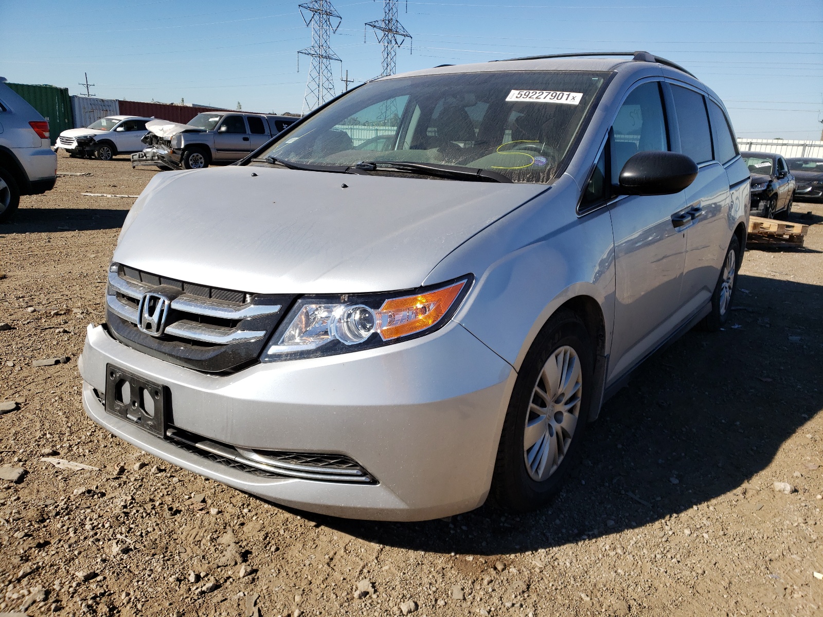Photo 2 from auction – 2014 HONDA ODYSSEY LX with VIN 5FNRL5H27EB044152