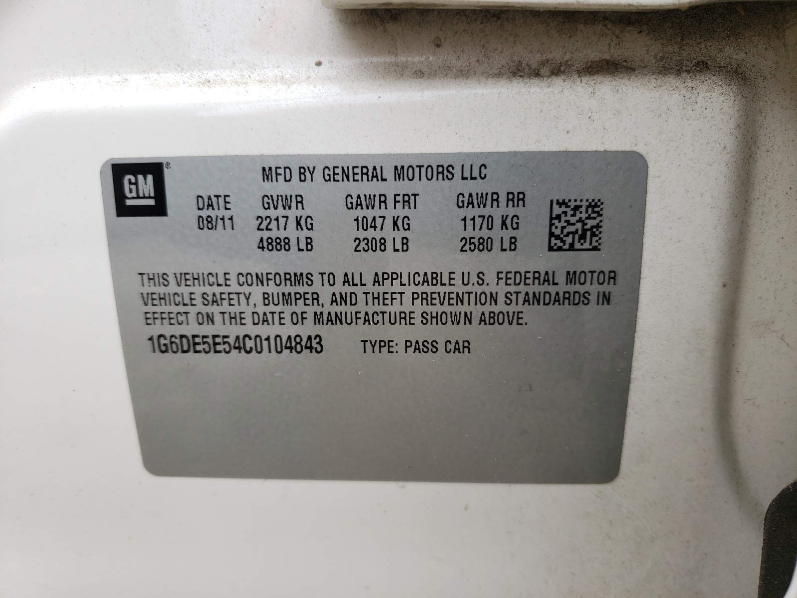 Photo 10 from auction – 2012 CADILLAC CTS LUXURY with VIN 1G6DE5E54C0104843