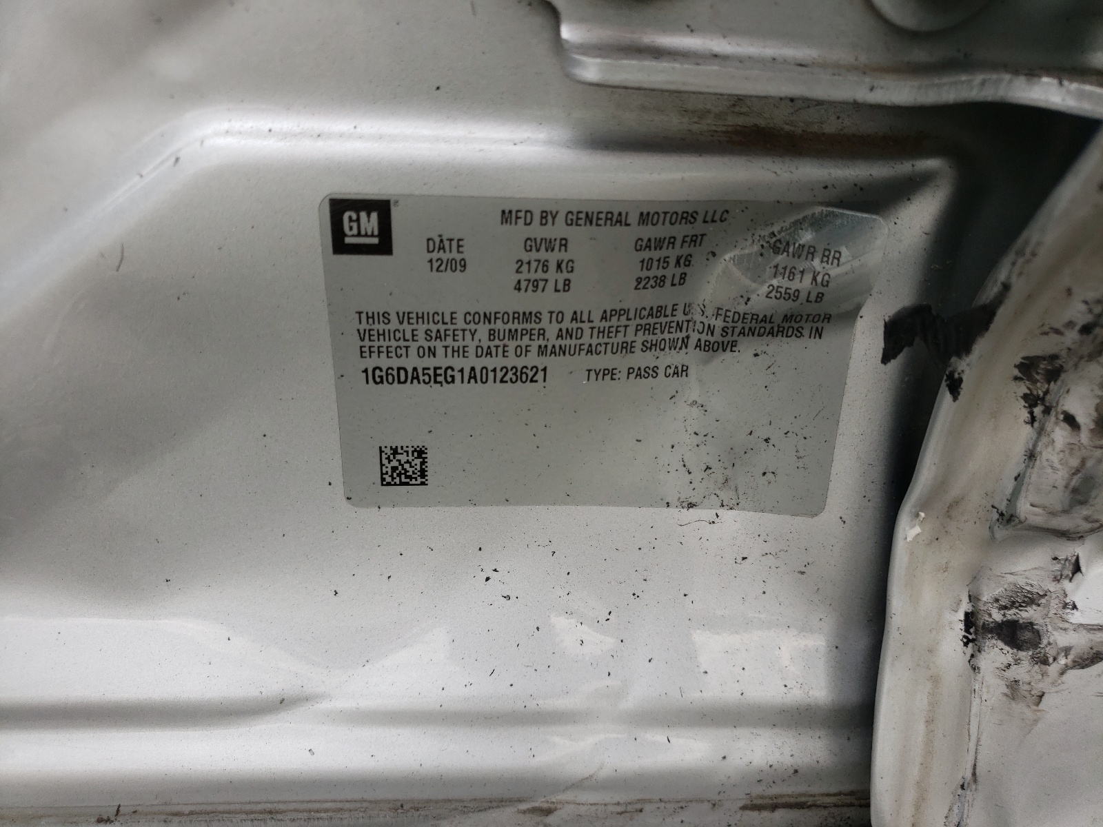 Photo 10 from auction – 2010 CADILLAC CTS with VIN 1G6DA5EG1A0123621