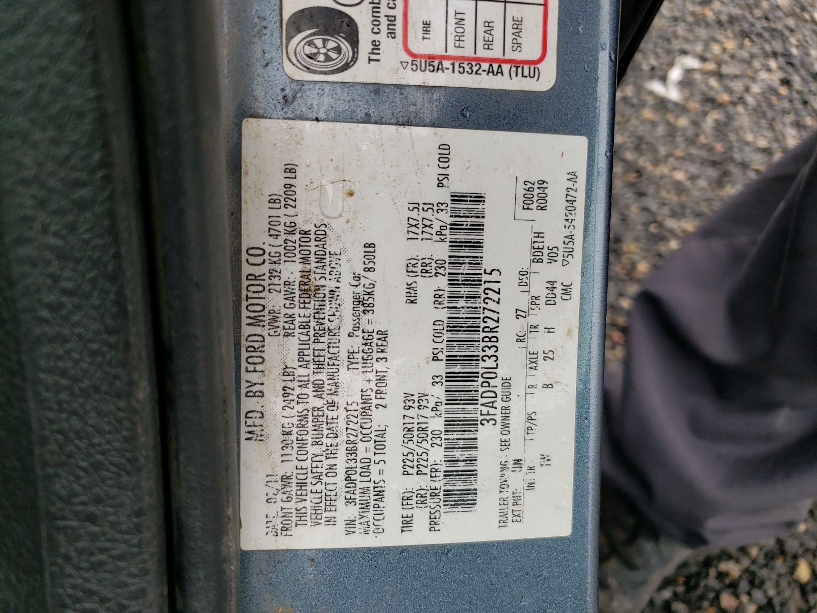 Photo 10 from auction – 2011 FORD FUSION HYB with VIN 3FADP0L33BR272215