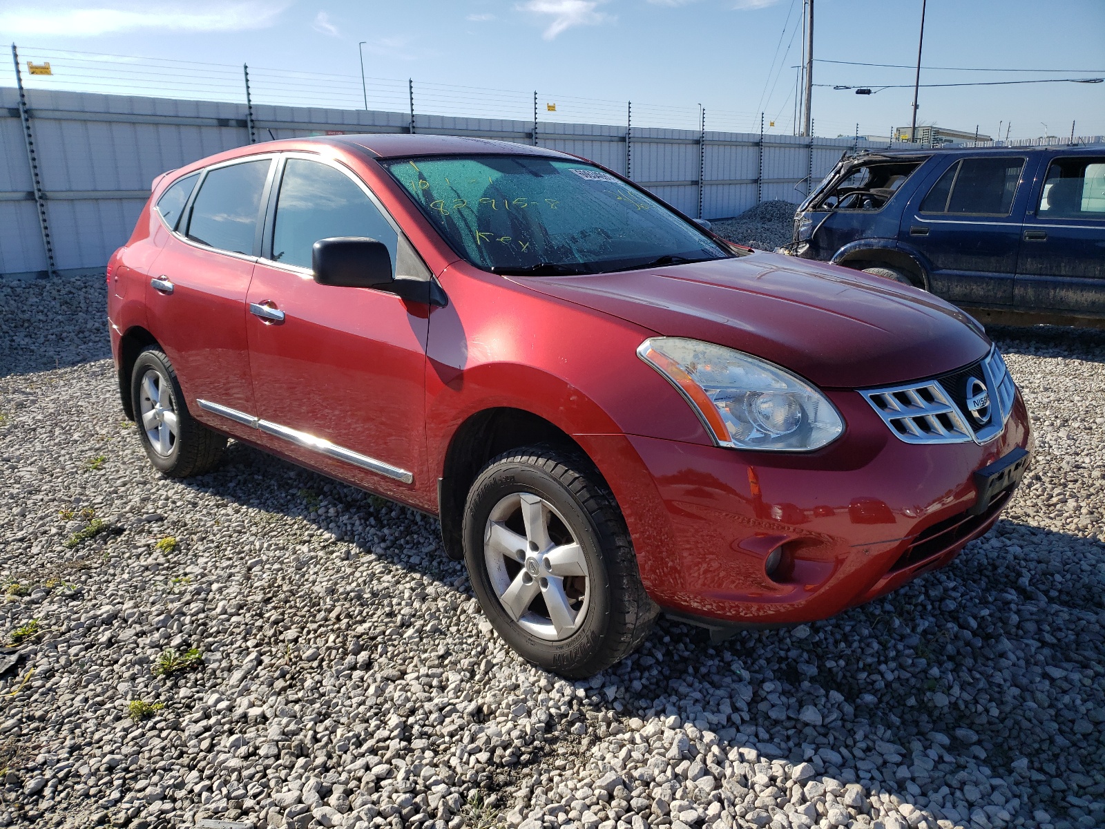 NISSAN ROGUE S 2012 with VIN JN8AS5MV7CW354475 - Photo from auction