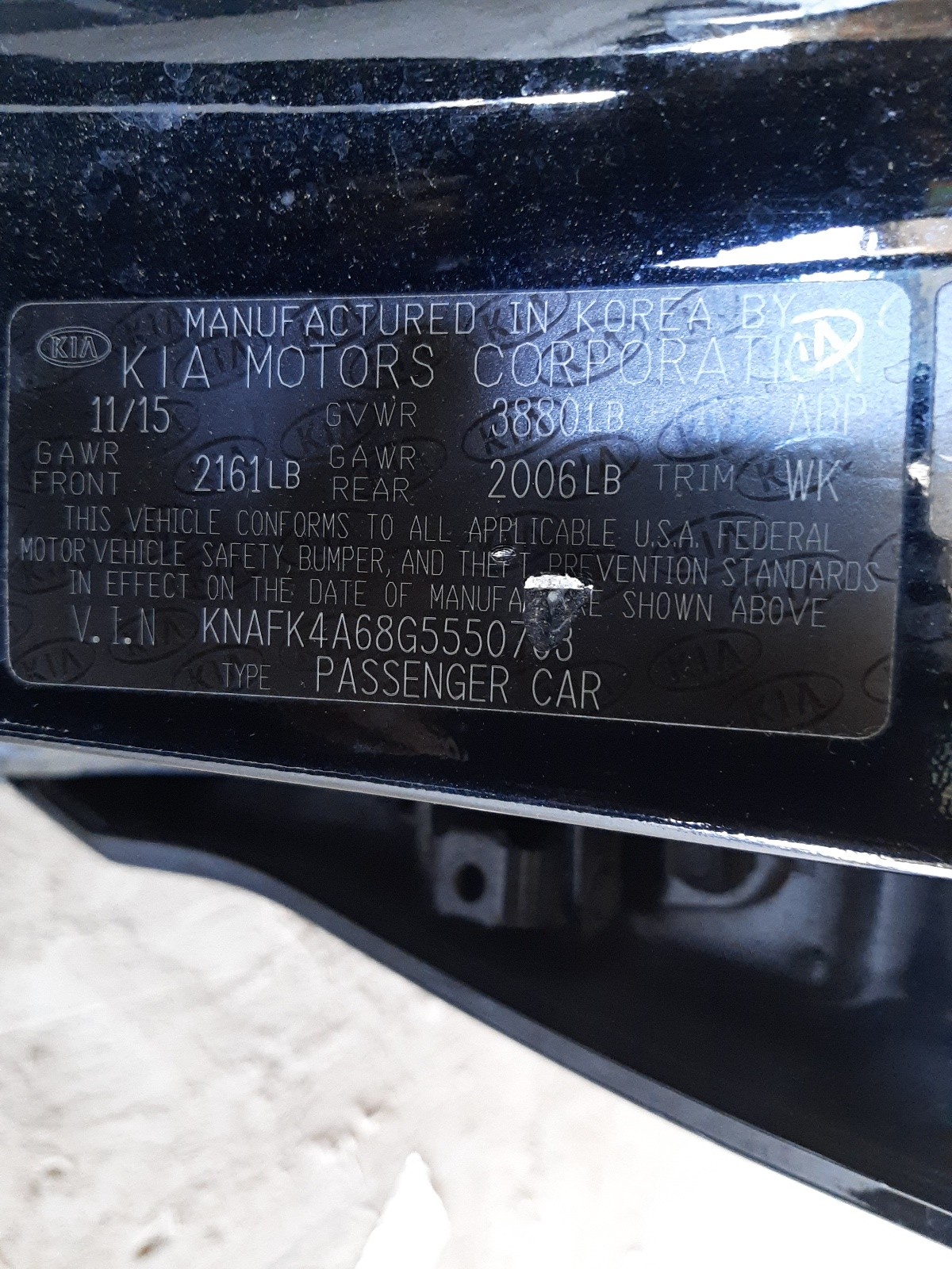 Photo 10 from auction – 2016 KIA FORTE LX with VIN KNAFK4A68G5550703