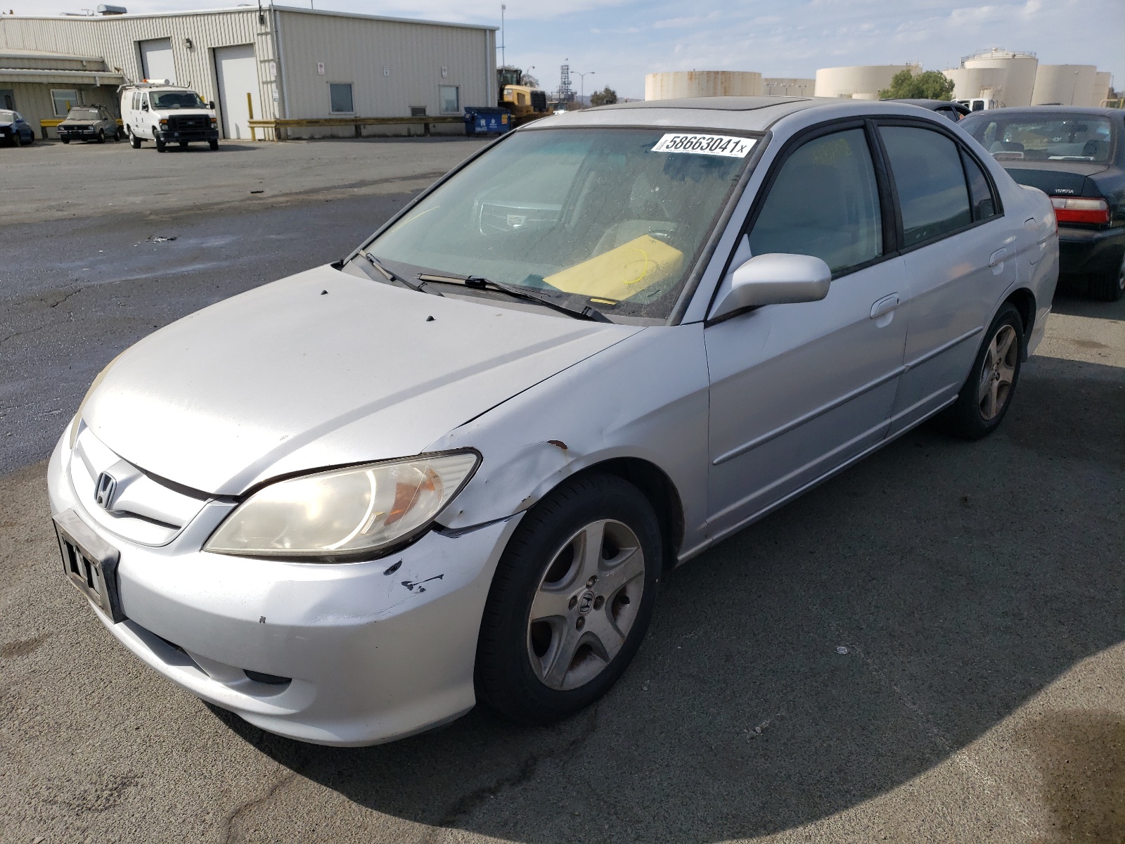 Photo 2 from auction – 2005 HONDA CIVIC EX with VIN 2HGES26775H528719