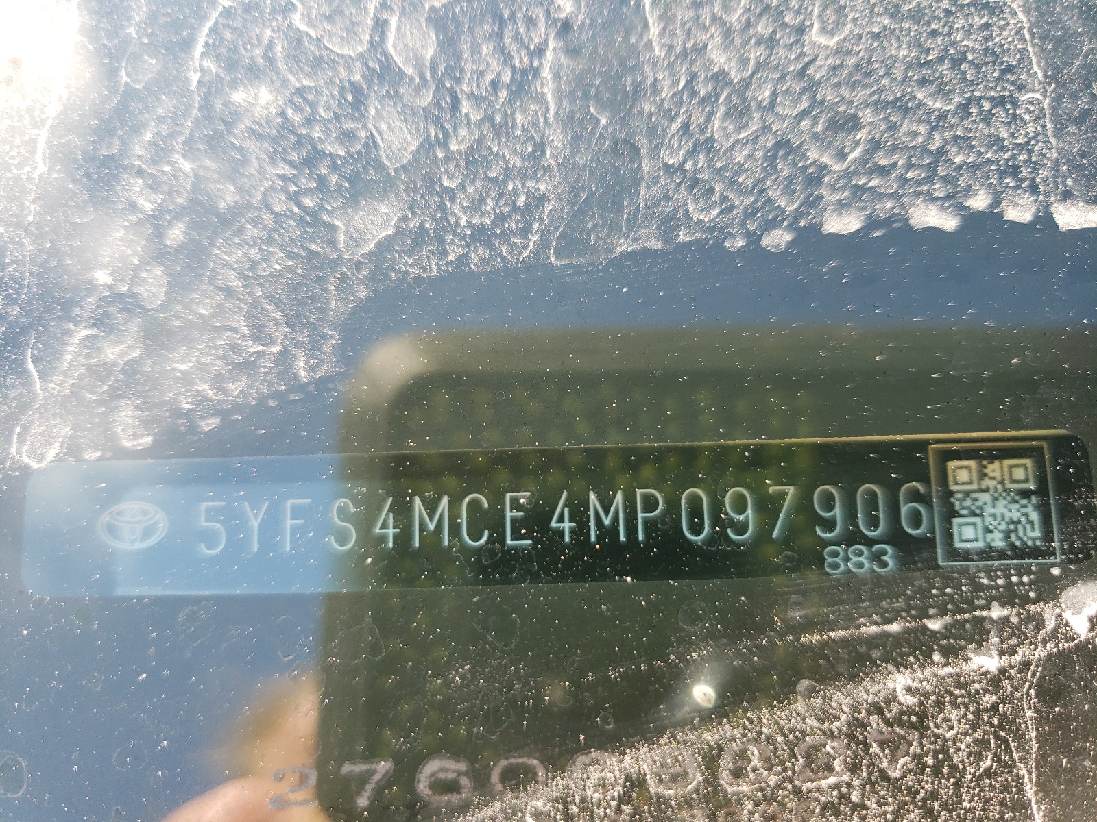 Photo 10 from auction – 2021 TOYOTA COROLLA SE with VIN 5YFS4MCE4MP097906