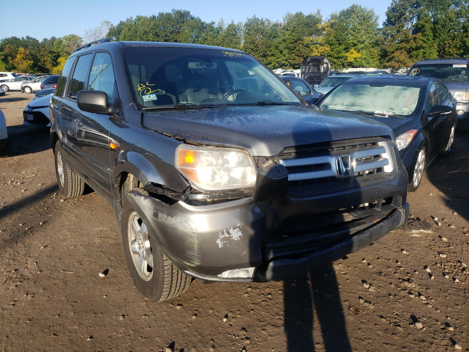 HONDA PILOT EXL 2007 with VIN 2HKYF18567H502967 - Photo from auction