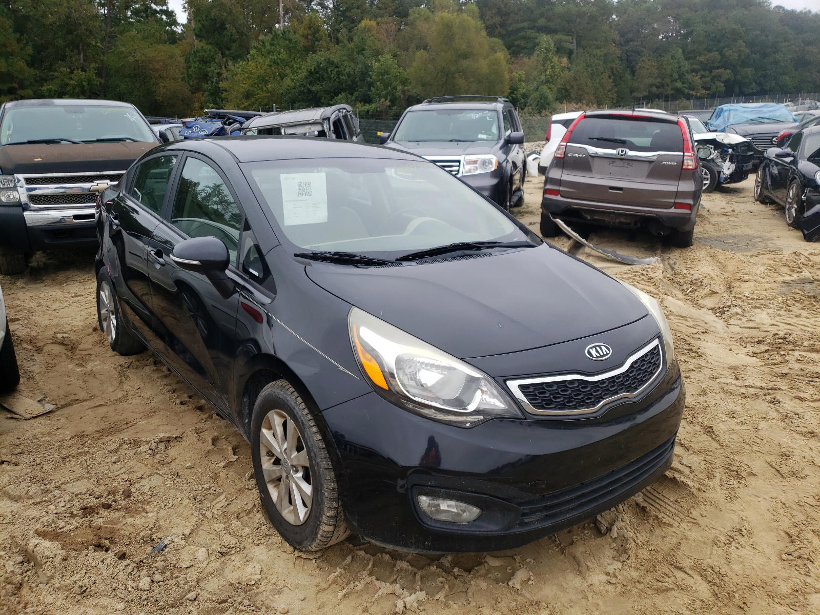 KIA RIO EX 2013 with VIN KNADN4A37D6100082 - Photo from auction