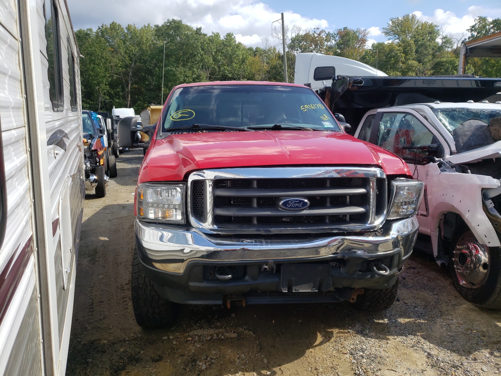FORD F250 SUPER 2004 with VIN 1FTNW21L94EA71831 - Photo from auction