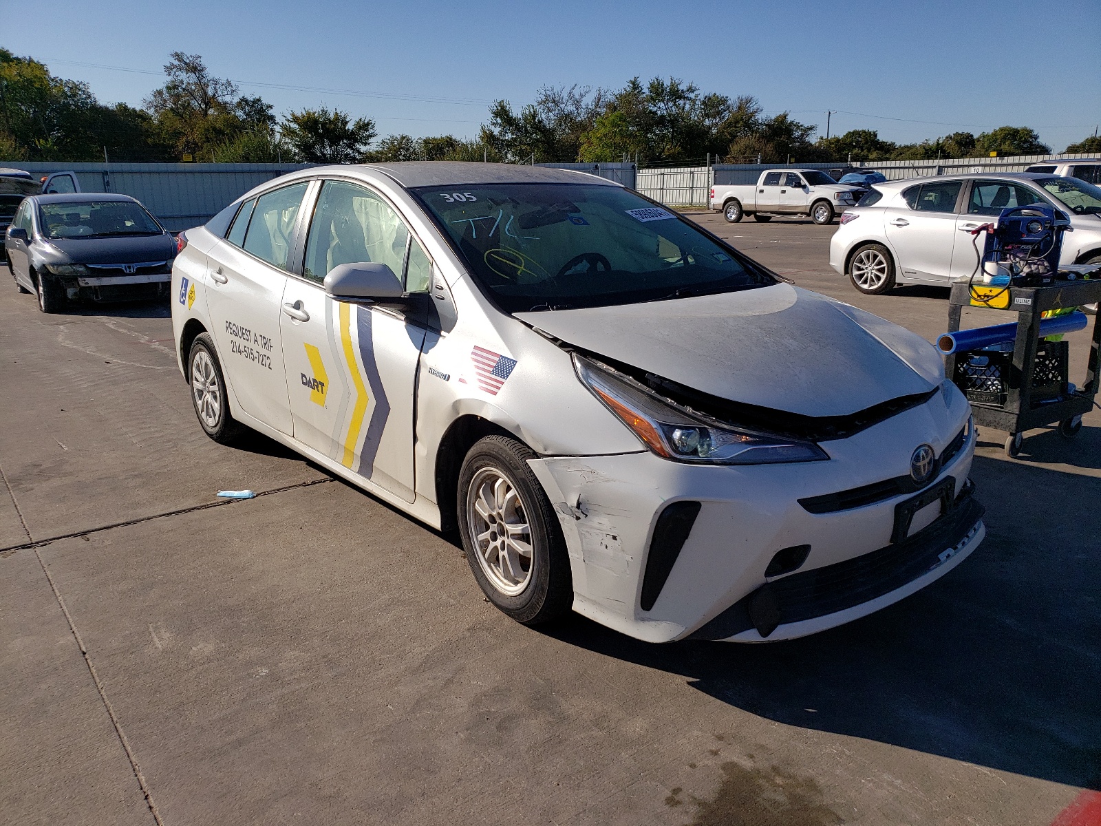 TOYOTA PRIUS 2019 with VIN JTDKARFUXK3094118 - Photo from auction