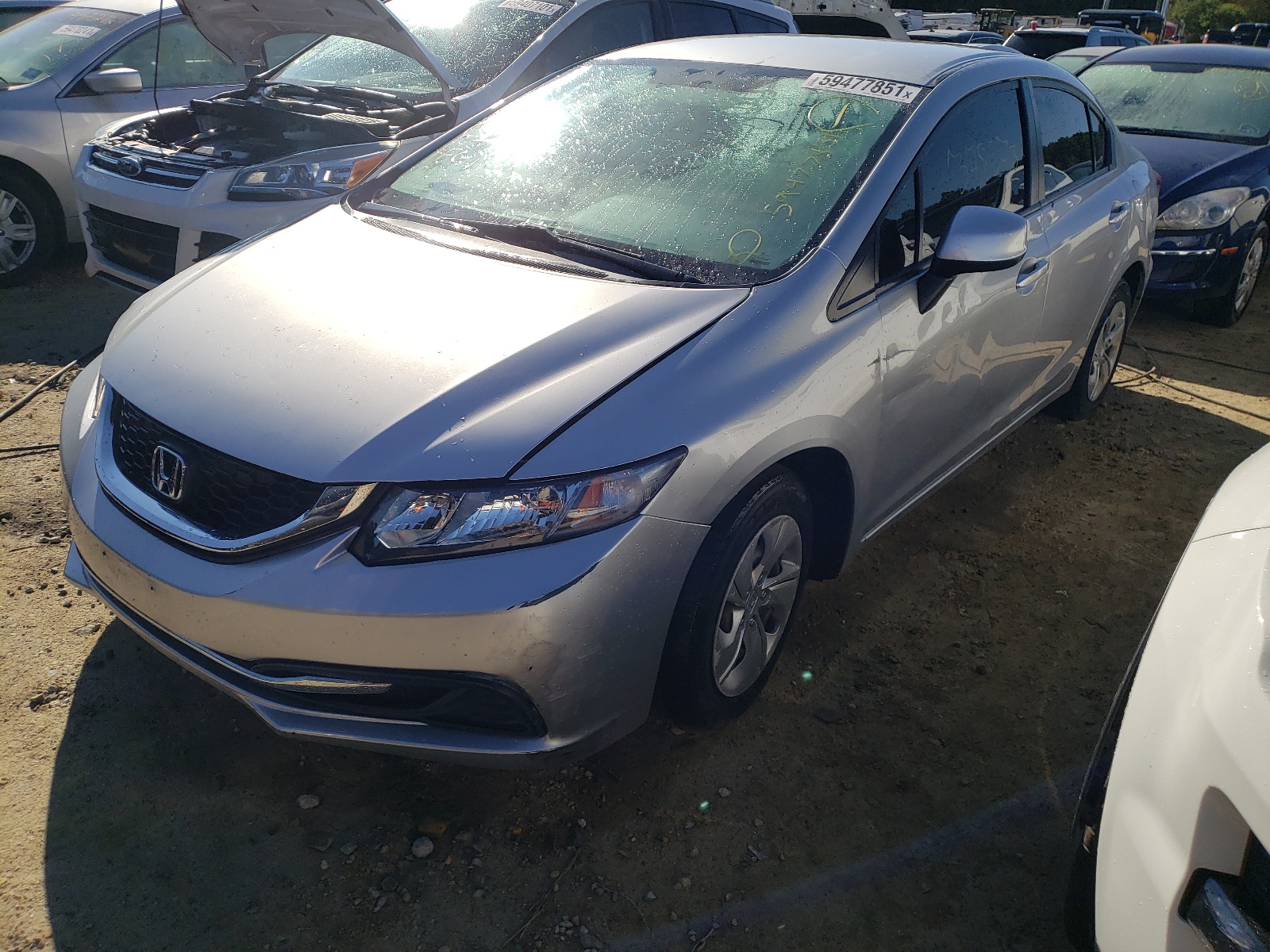 Photo 2 from auction – 2013 HONDA CIVIC LX with VIN 2HGFB2F52DH587100