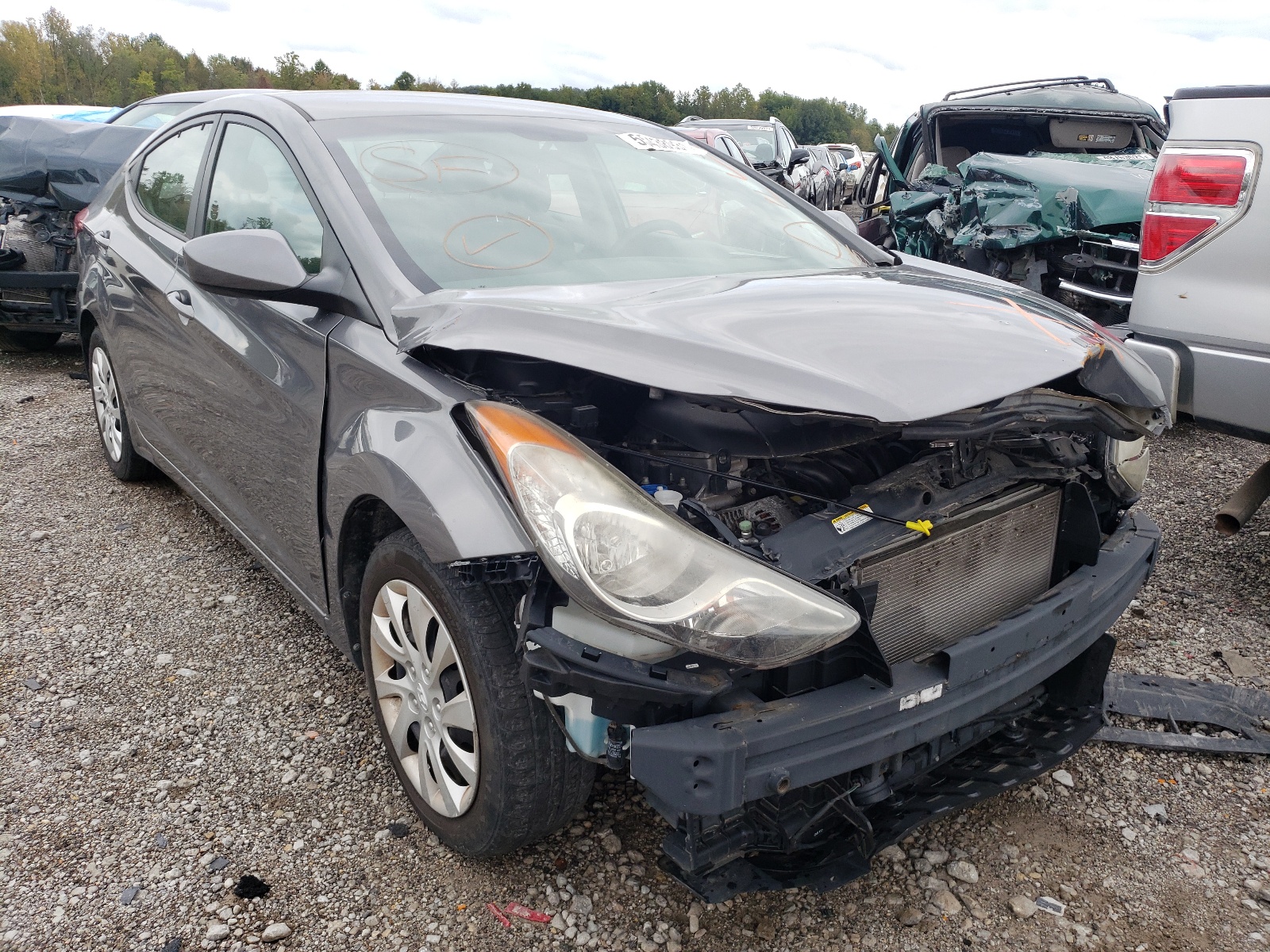 HYUNDAI ELANTRA GL 2012 with VIN 5NPDH4AEXCH077431 - Photo from auction
